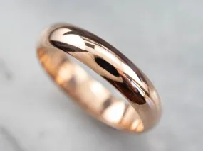 Antique Rose Gold Wedding Band