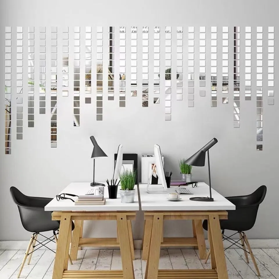 100Pcs Acrylic 3D Mural Wall Stickers