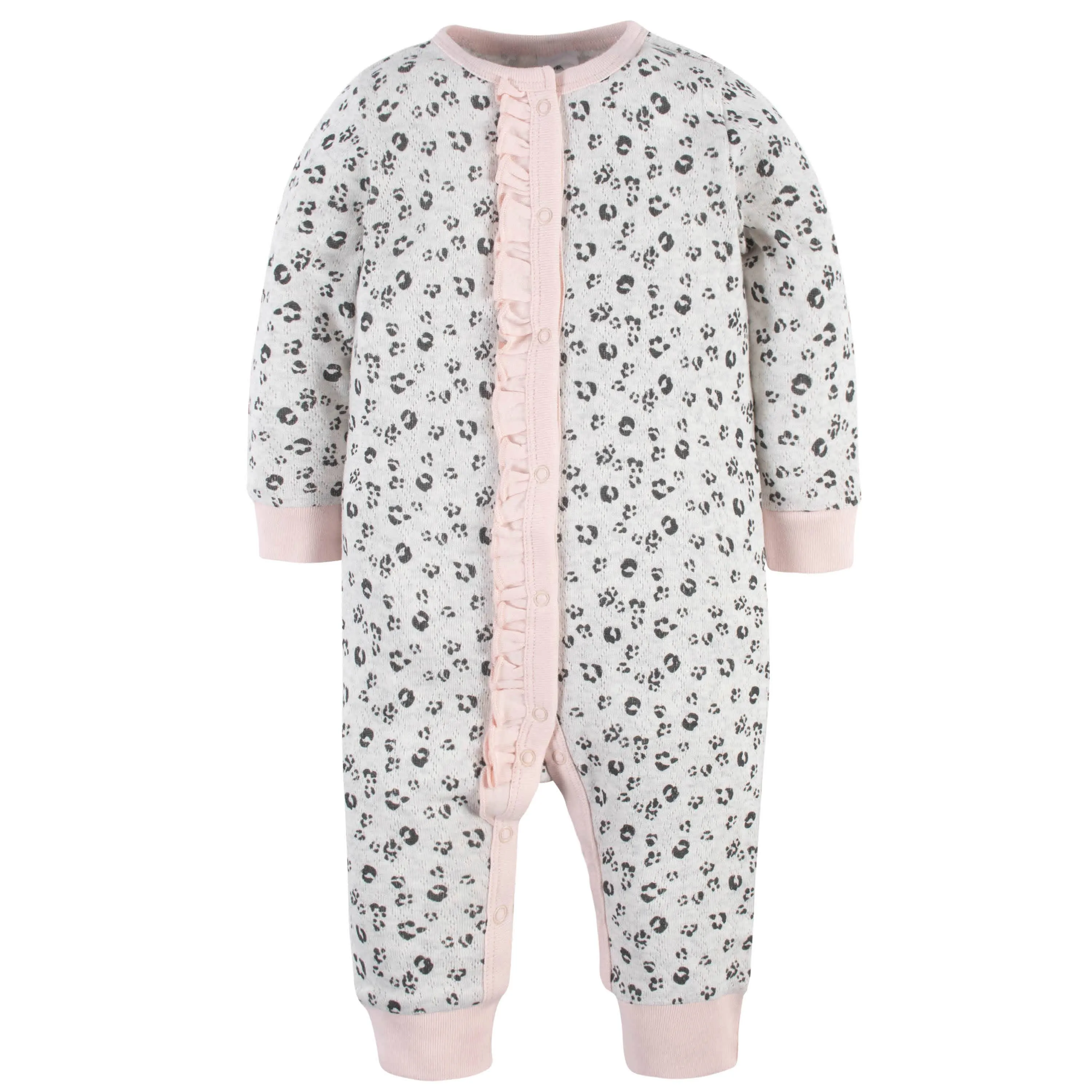 2-Piece Baby Girls Purrfectly Cute Coverall & Headband Set