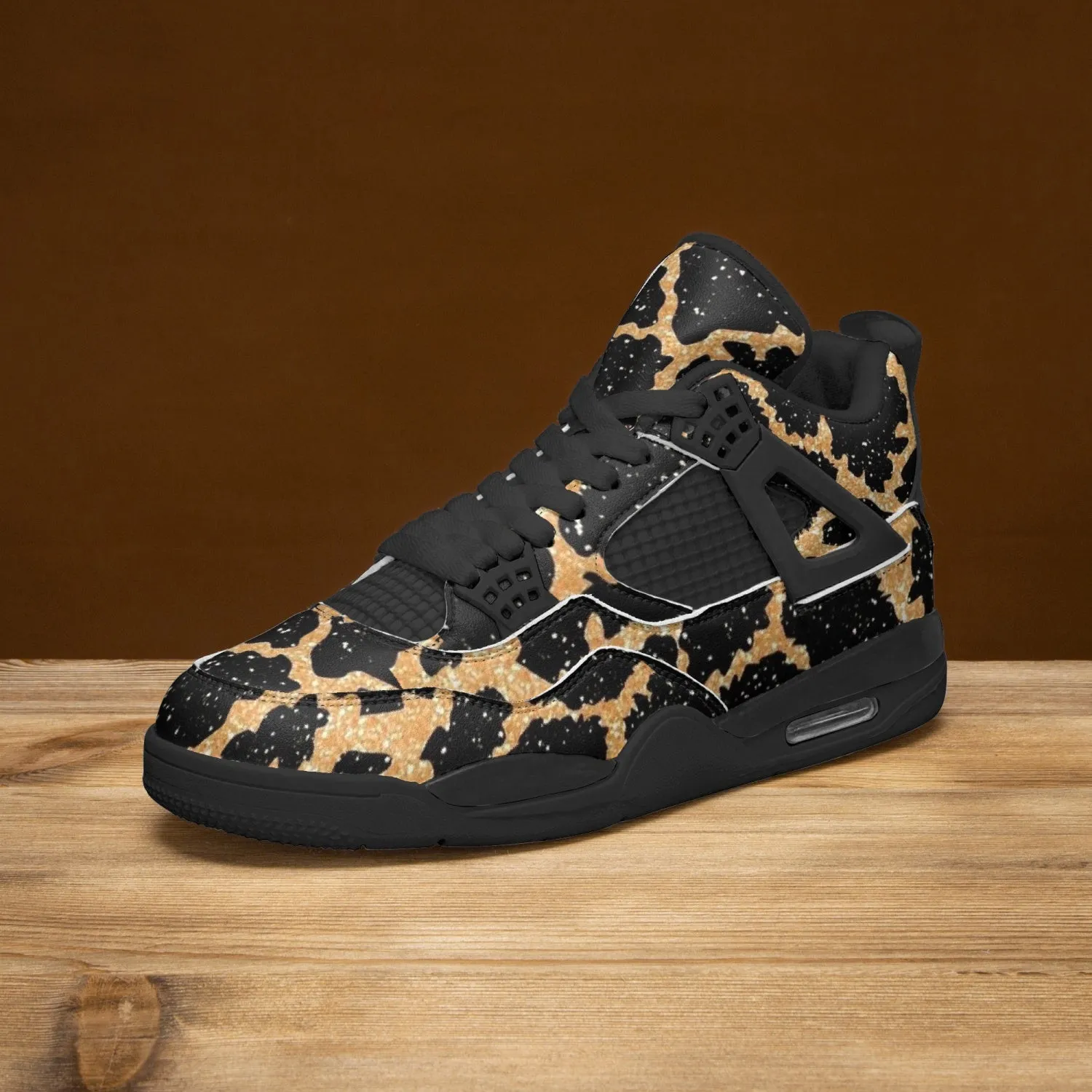 698. AJ4 Basketball Sneakers -Black Sole