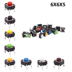 6x6x5mm Mini Tactile Push Button Switch - 4Legs