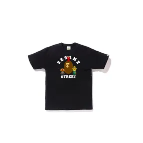 A Bathing Ape x Sesame Street Small Bape Head Tee Black