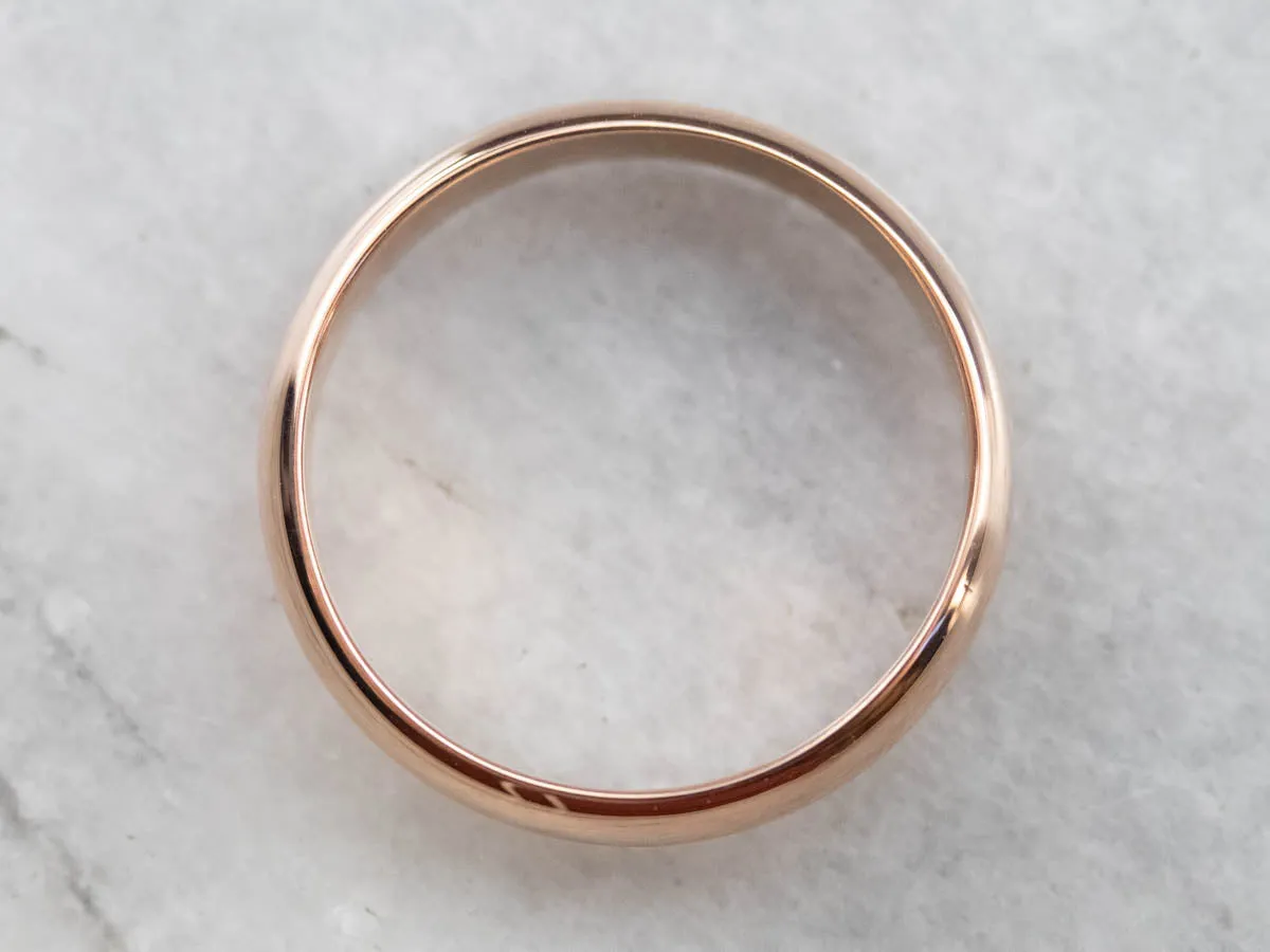 Antique Rose Gold Wedding Band