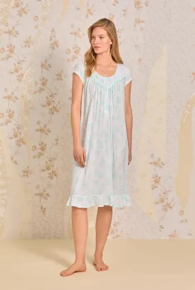 Aqua Dream Floral Waltz Knit Nightgown