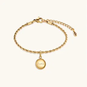 Beaded Circle Bracelet Gold