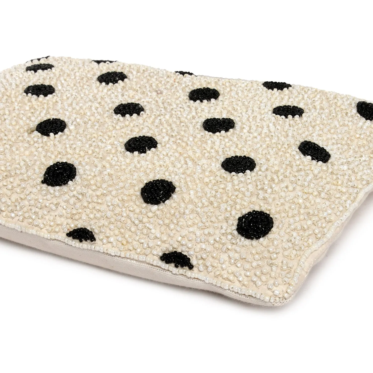 Beaded Polka Dot Clutch Bag