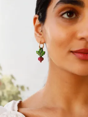 Beetroot Hoop Earrings