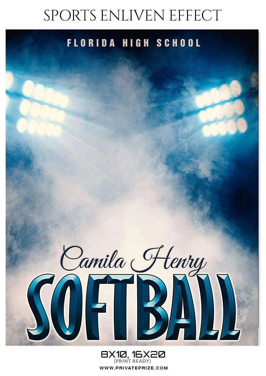 Camila Henry - Softball Sports Enliven Effect Photography Template