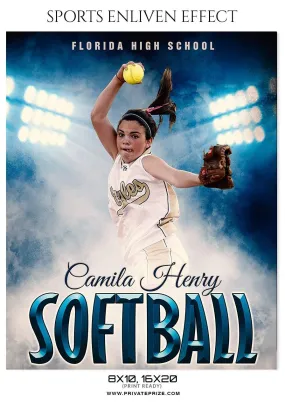 Camila Henry - Softball Sports Enliven Effect Photography Template