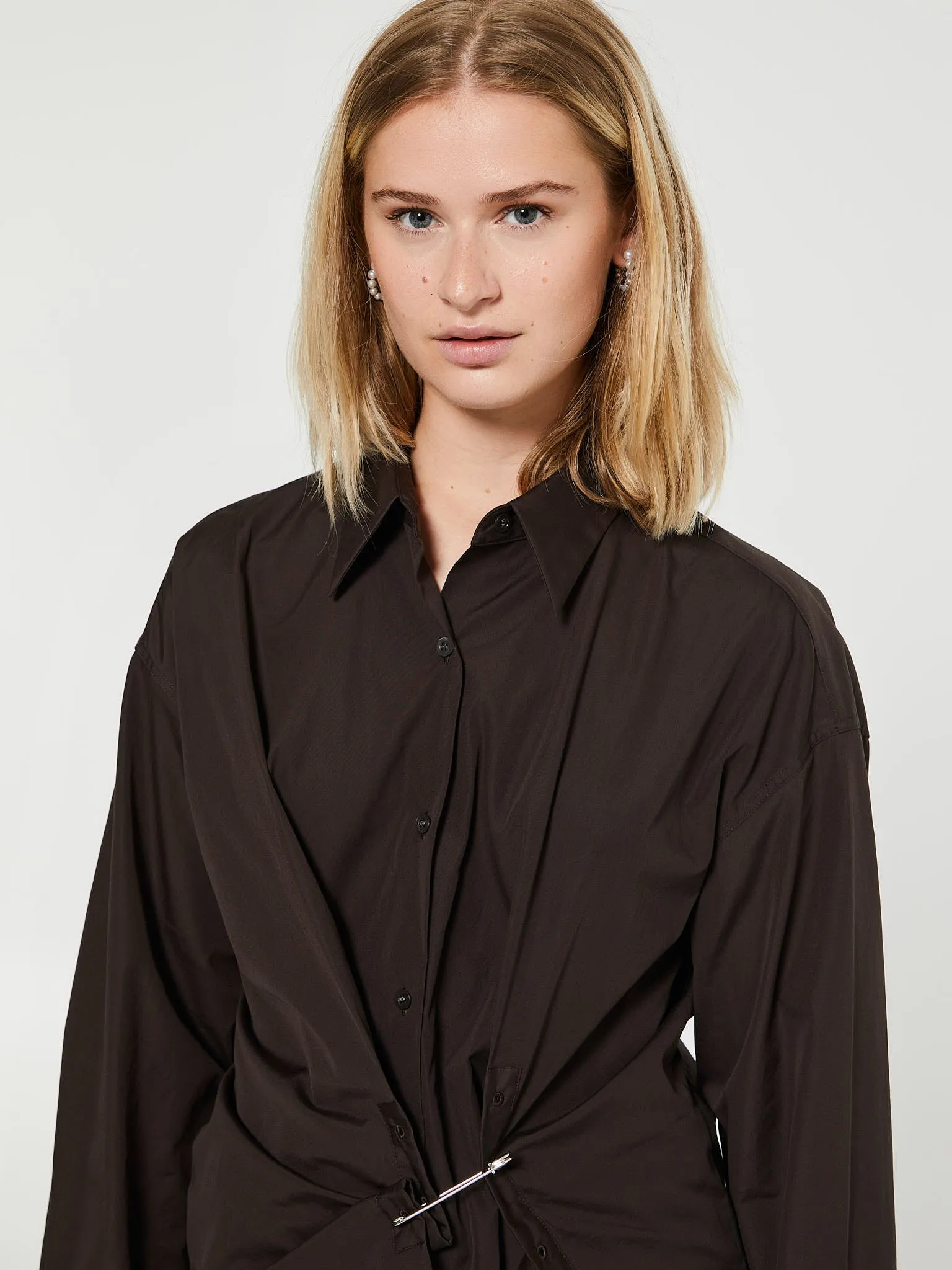 Clicks Shirt in Dark Brown