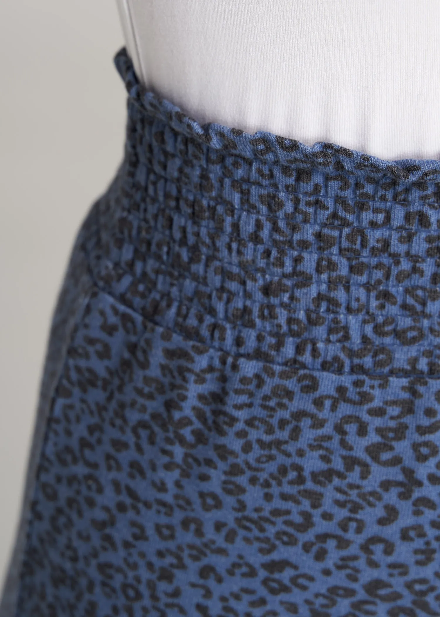 Cozy PJ Lounge Shorts for Tall Women in Navy Leopard