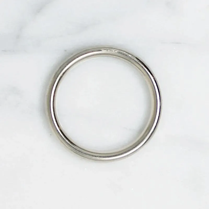 Curvy White Gold Wedding Band by Benchmark