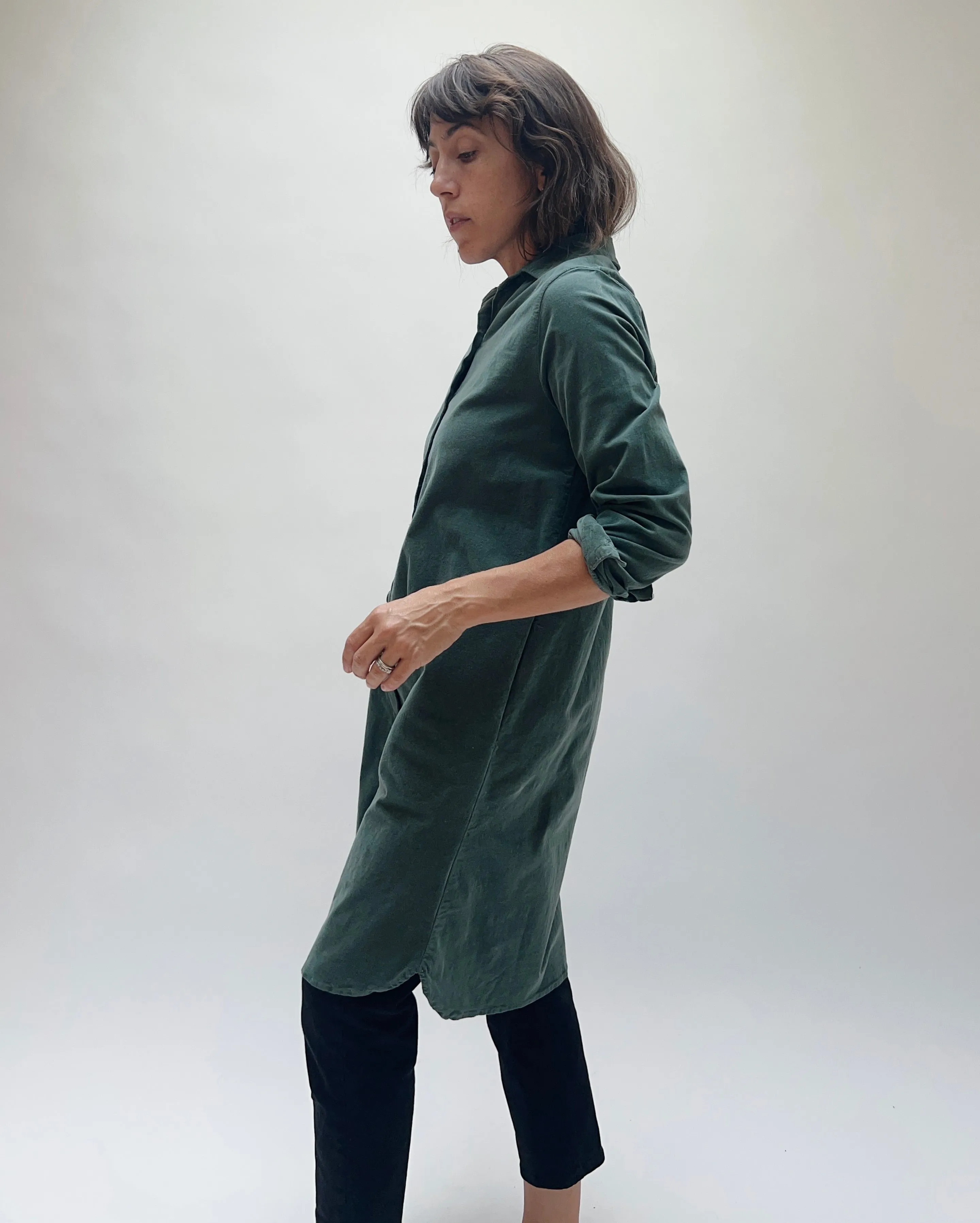 Cut Loose | Pinwheel Corduroy Shirt Dress in Myrtle