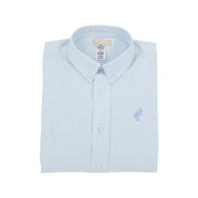 Dean's List Dress Shirt - Barrington Blue Mini Windowpane with Barrington Blue Stork