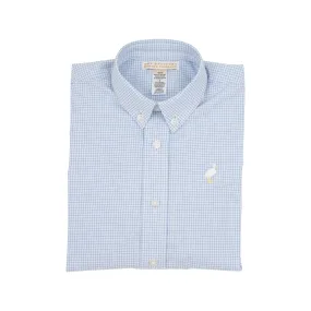 Dean's List Dress Shirt - Buckhead Blue Mini Check with Multicolor Stork