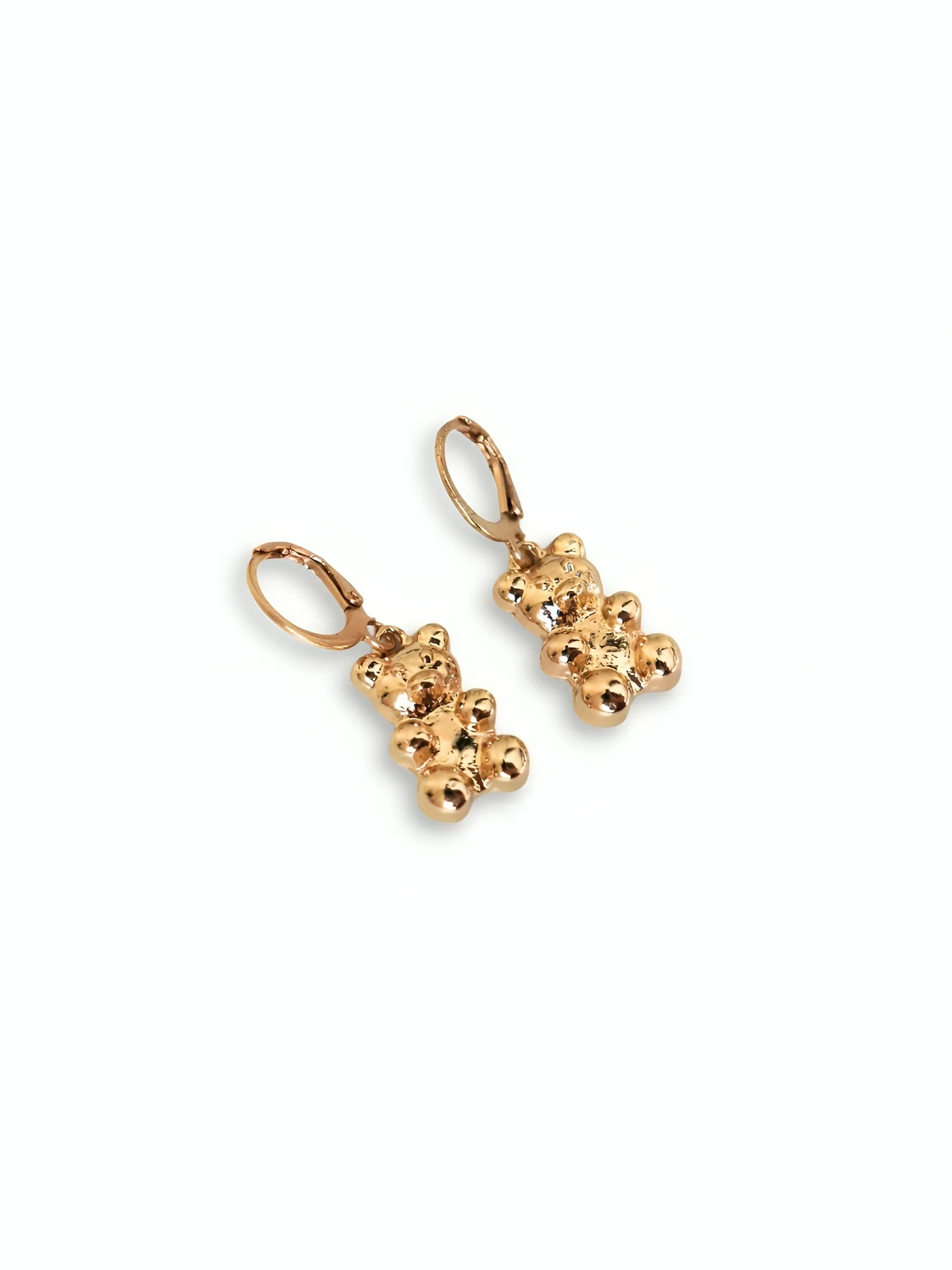 Gold Bear Earrings