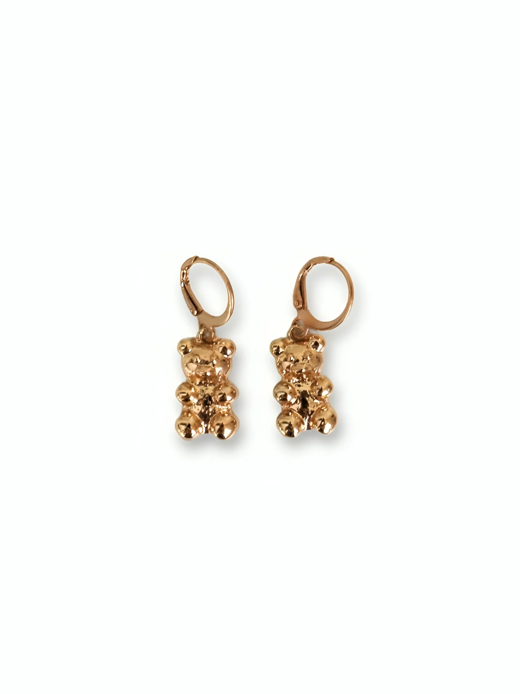 Gold Bear Earrings