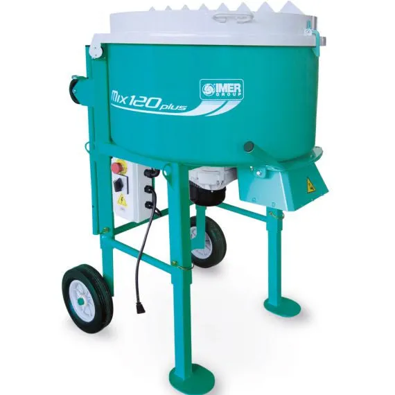 IMER Mix 120 Plus Vertical Shaft Mortar Mixer with iDust Grate