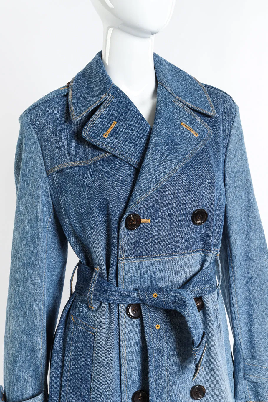 Indigo Denim Trench Coat