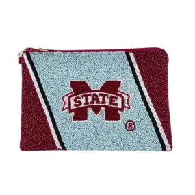 MISSISSIPPI STATE UNIVERSITY ZIP TOP CROSSBODY CHAIN BAG