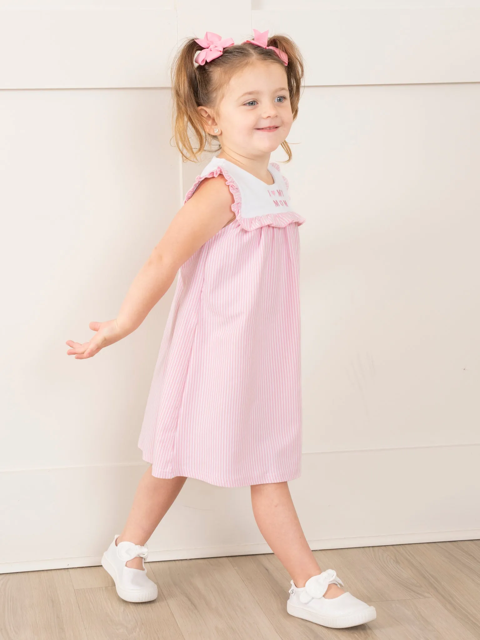 Pink Mom Love Ruffle Dress