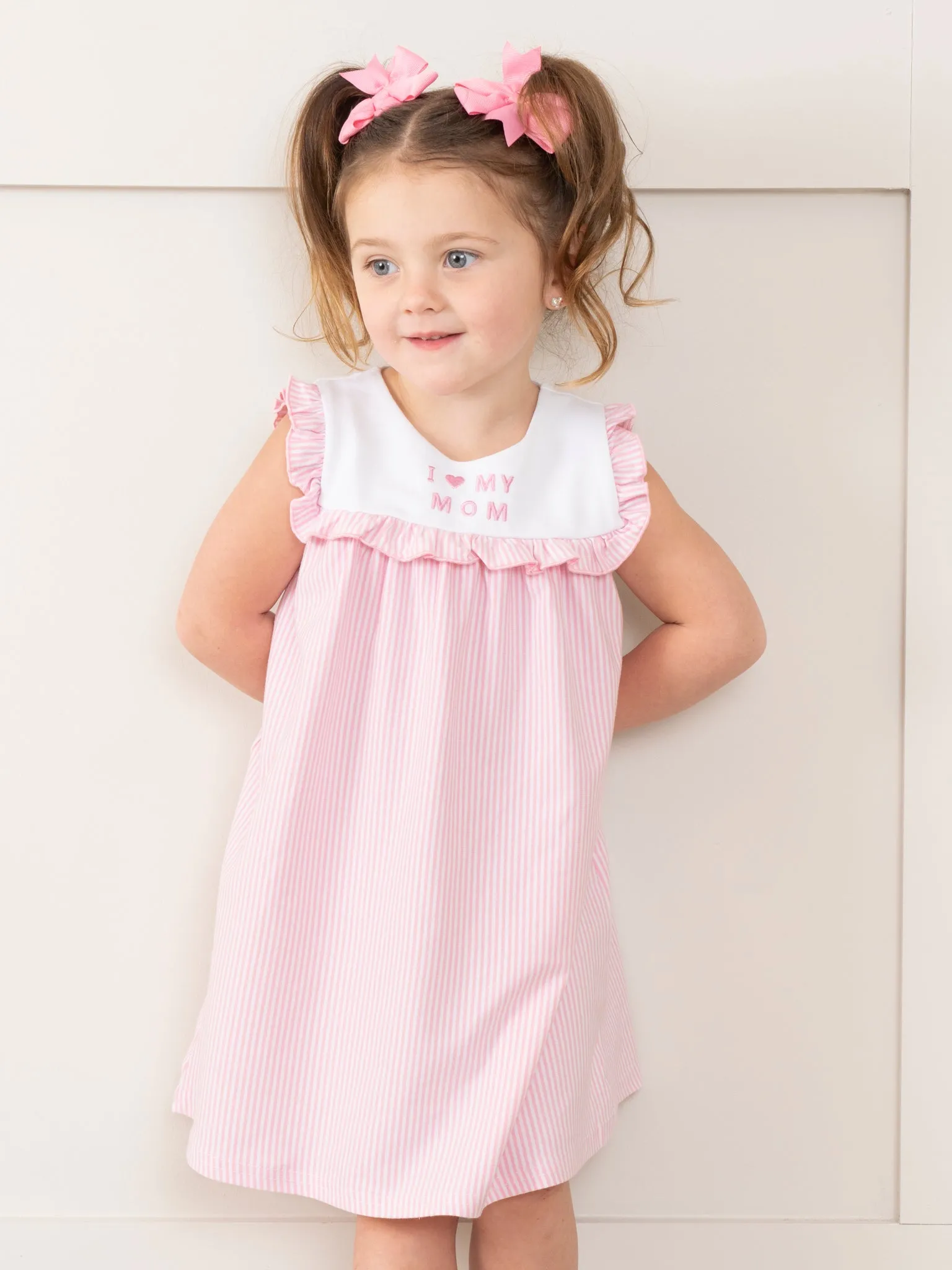 Pink Mom Love Ruffle Dress