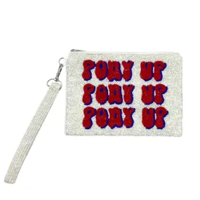 PONY UP SMU SOUTHERN METHODIST UNIVERSITY BEADED WRISTLET