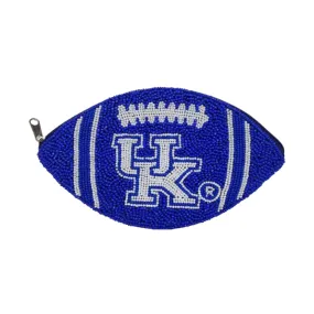 UK UNIVERSITY OF KENTUCKY BEADED FOOTBALL COIN BAG