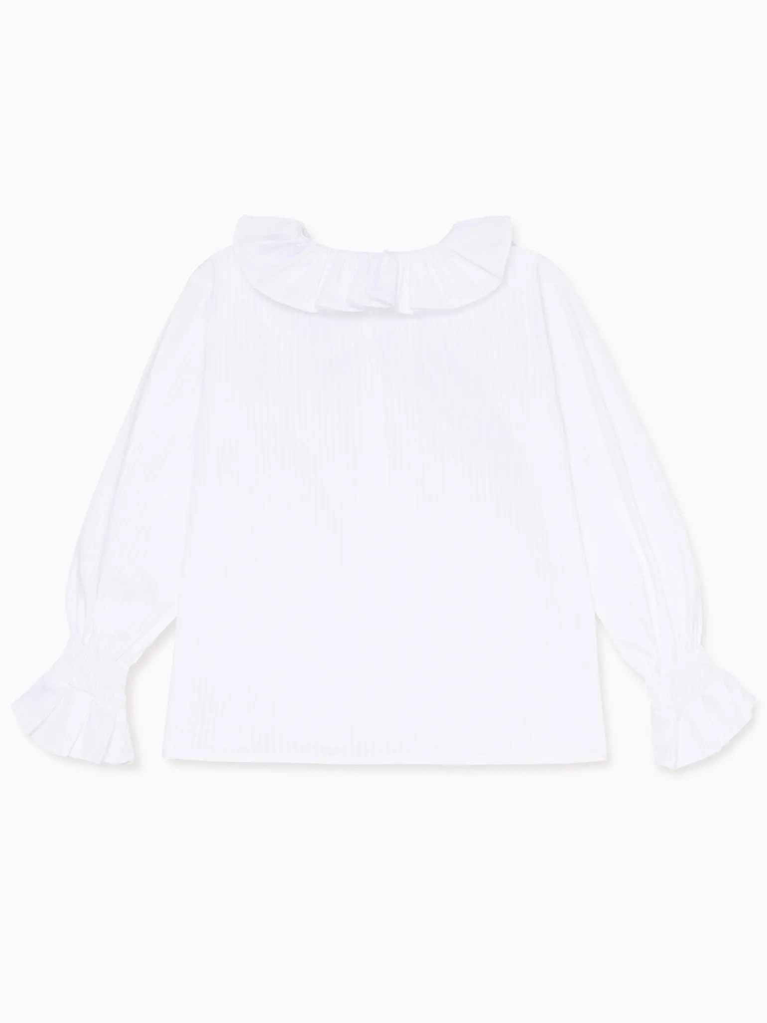 White Carissa Long Sleeve Girl Shirt