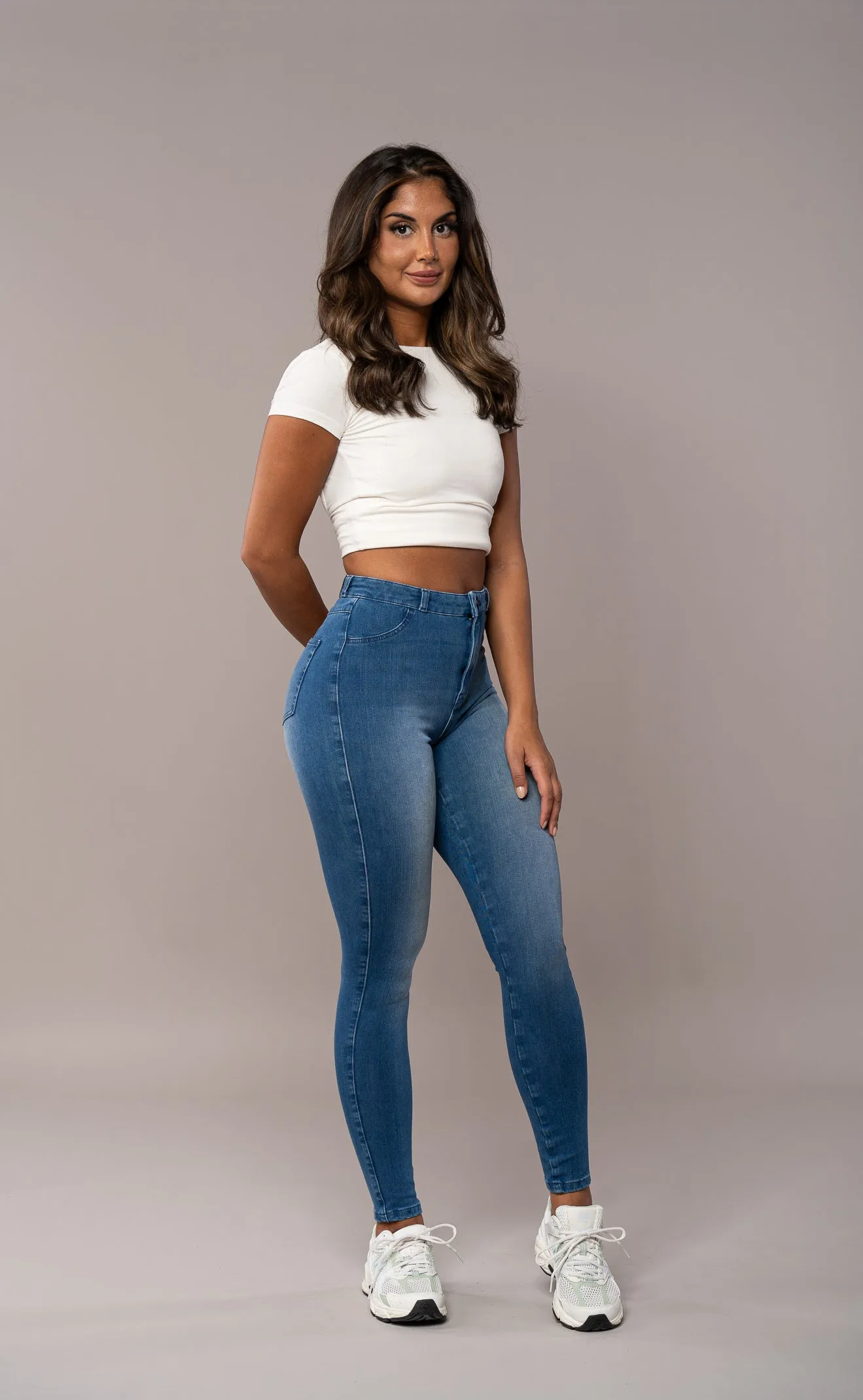 Womens 360 V2 High Waisted Fitjeans - Azure Blue