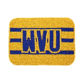 WVU WEST VIRGINIA UNIVERSITY BEADED CREDIT CARD